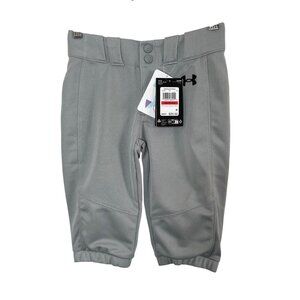 Under Armour Junior Girls Youth Utility Softball Pant in Grey XS